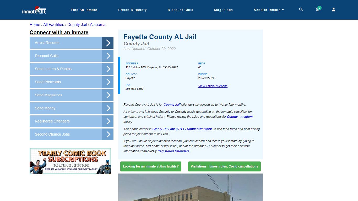 Fayette County AL Jail - Inmate Locator - Fayette, AL